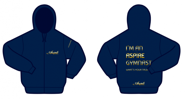 navy and gold hoodie